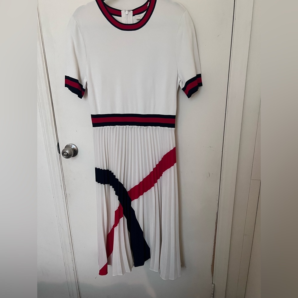Ted Baker Fynlie Midi Dress Red, White and Blue